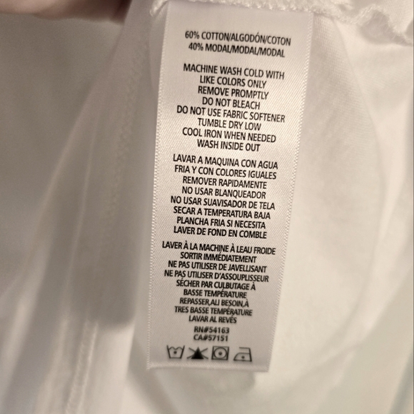 Calvin Klein Jeans Basic Logo White T Shirt Essential Soft Cotton Modal Size M - Picture 5 of 6